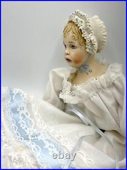 Vintage Kathy Redmond Artist Doll Bisque Hand Painted Victorian Girl Toddler 10