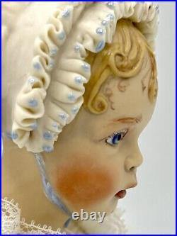 Vintage Kathy Redmond Artist Doll Bisque Hand Painted Victorian Girl Toddler 10