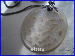 Vintage Qing Antique Necklace bian fu Chinese mutton fat jade or stone carving