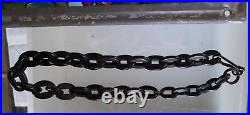 Vintage VICTORIAN Edwardian NECKLACE early chain link imit. JET BLACK MOURNING