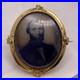 Vintage Victorian 14k GF Daguerreotype Mourning Brooch Engraved 1857