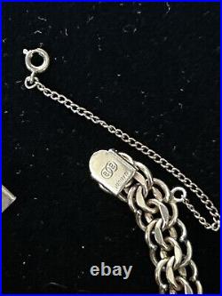 Vintage & Victorian Antique hand carved MOP boot charm/BB GF link charm bracelet