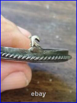 Vintage Victorian Edwardian Hand Painted Lady Portrait Brooch Antique Pin Paulet