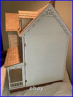 Vintage Victorian Hand Built Electrified Dollhouse 112 Scale