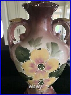 Vintage Victorian Hand-Painted Floral Lamp