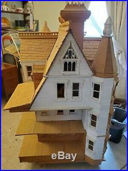 Vintage Victorian Real Wood Dollhouse LARGE Hand Made 6' x 6' x4' Local Pickup