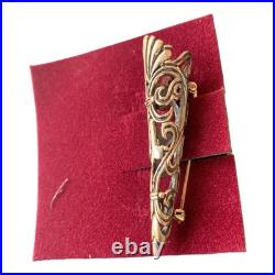 Vintage Victorian Style Corsage Pin Brooch Sterling Silver Hand Hamer Estate Vintage Victorian Style Corsage Pin Brooch Sterling Silver Hand Hamer Estate