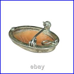 Vtg Antique Victorian 800 Silver Hand Carved Shell Coral Cameo Pendant Brooch